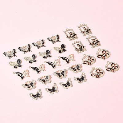 28Pcs 7 Styles Alloy Enamel Pendants FIND-FS0003-21-1