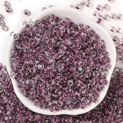 Transparent Inside Colours Glass Seed Beads SEED-A032-04N-1