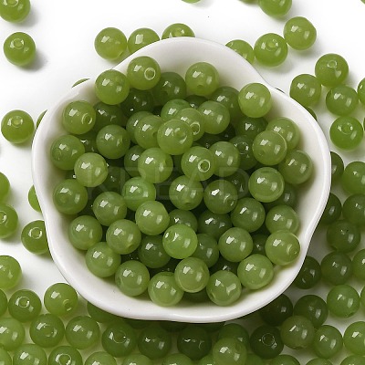 Imitation Jade Glass Seed Beads SEED-Z004-J8MM-03-1