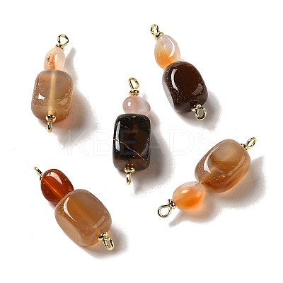 Natural Agate Connector Charms FIND-C046-15G-1