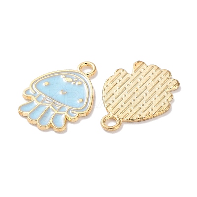 Alloy Enamel Pendants ENAM-O001-08D-G-1