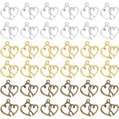 120Pcs 3 Colors Tibetan Style Alloy Pendants TIBEP-PH0001-75-1