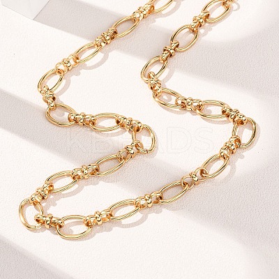 10MM 304 Stainless Steel Oval Link Chain Necklaces for Women NJEW-G194-04G-1