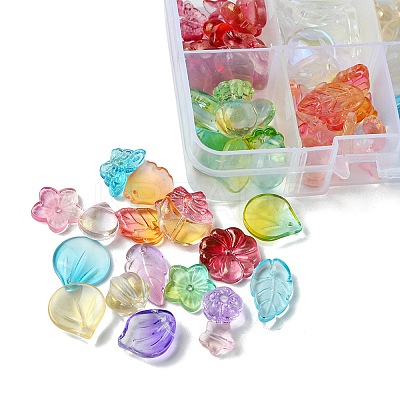 80Pcs 8 Colors Electroplate Transparent Glass Beads EGLA-FS0001-39-1