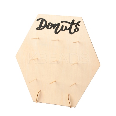 Poplar Wood Donut Rack Supplies Display DJEW-H006-02B-1