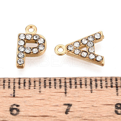 304 Stainless Steel and Rhinestone Pendants STAS-T071-11A-G-1