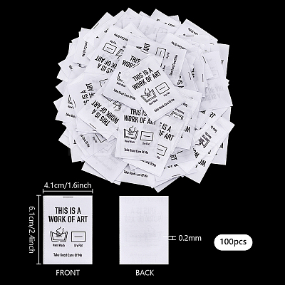 Woven Crafting Craft Labels SENE-WH0007-09-1