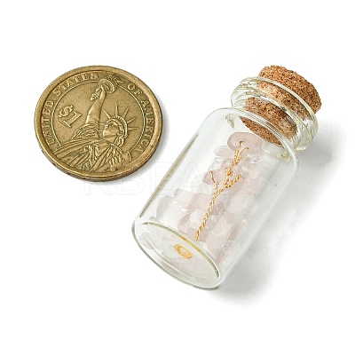 Transparent Glass Wishing Bottle Decoration AJEW-JD00011-01-1