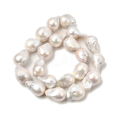 Natural Baroque Pearl Keshi Pearl Beads Strands PEAR-K004-17-1
