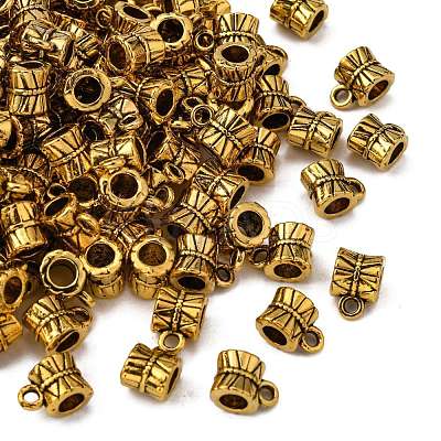 Tibetan Style Alloy Tube Bails TIBEP-S293-073AG-RS-1