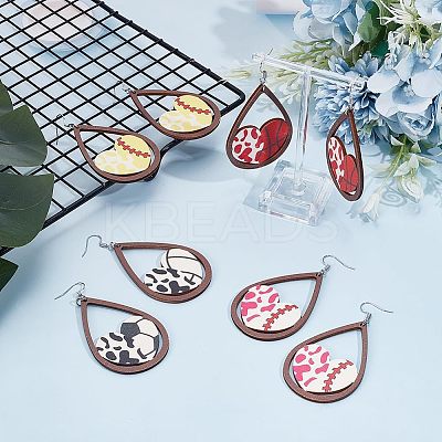 DIY Sport Ball Theme Earring Making Kit DIY-OC0011-33-1