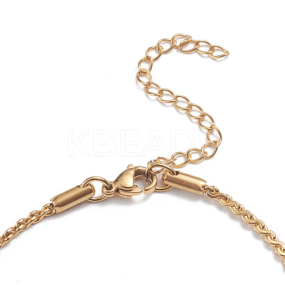 304 Stainless Steel Serpentine Chain Anklets AJEW-G024-04G-1