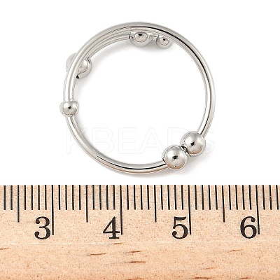 Brass Rotating Cuff Rings for Women RJEW-C132-01B-P-1