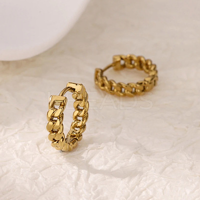 304 Stainless Steel Hoop Earrings EJEW-B142-01G-1