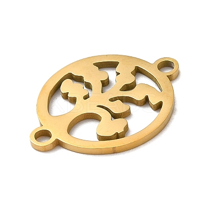 304 Stainless Steel Connector Charms STAS-D013-02A-G-1