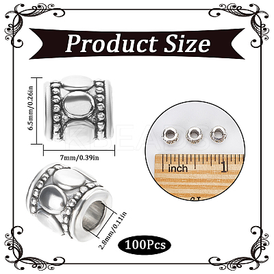 100Pcs Tibetan Style Alloy Beads FIND-SP0002-23-1