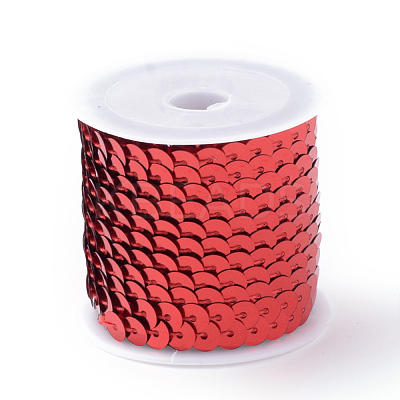 Eco-Friendly Plastic Paillette Beads PVC-Q092-6mm-3-1