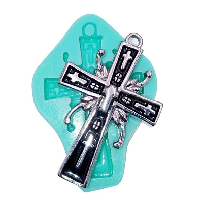 Cross Pendant Food Grade Silicone Molds DIY-M040-03-1