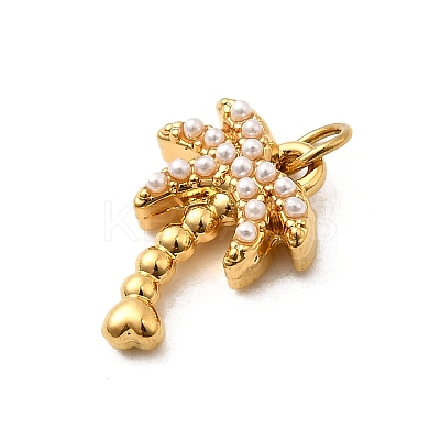 304 Stainless Steel ABS Imitation Pearl Pendants X-STAS-B097-07G-01-1