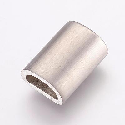 Tarnish Resistant 304 Stainless Steel Magnetic Clasps with Glue-in Ends STAS-K145-17P-1