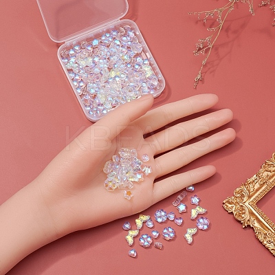 4 Style Electroplate Glass Beads GLAA-YW0001-28-1