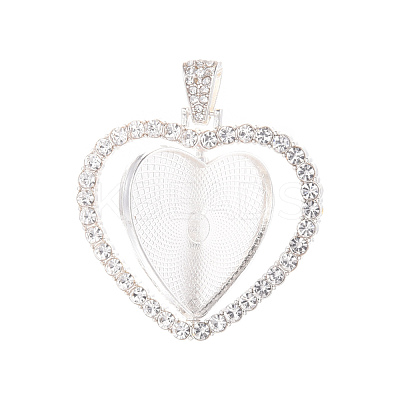 Alloy Pendant Cabochon Settings X-PALLOY-S107-004S-RS-1