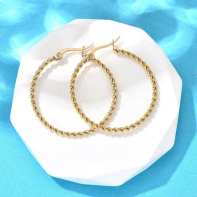 201 Stainless Steel Hoop Earrings LS-EJEW-Q026-13G-A-1