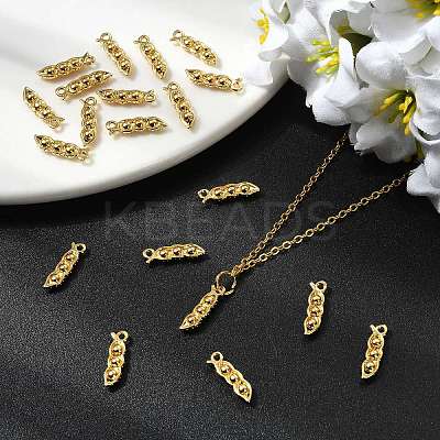 SHEGRACE Brass Pea Charms XGR0166G-102G-1