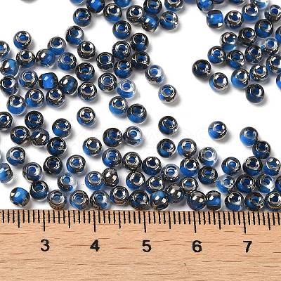 Transparent Inside Colours Glass Seed Beads SEED-H002-A-C215-1