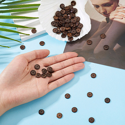 100Pcs Natural Coconut Bead Strands COCO-TA0001-01C-1
