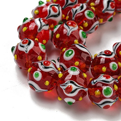Handmade Lampwork Beads Strands LAMP-N025-05D-1