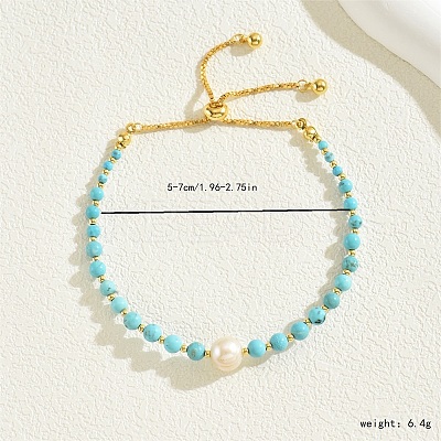 Chic Synthetic Turquoise Adjustable Slider Bracelets for Women's Fashion Accessories ZZ6600-1
