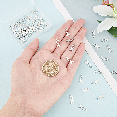 50Pcs 304 Stainless Steel Charms STAS-DC0011-48-1