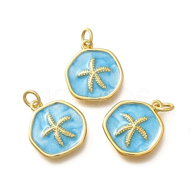 Brass Enamel Pendants X-KK-Q043-11G-A-1