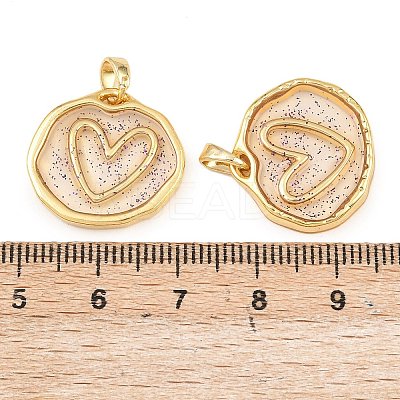 Brass Resin Pendants KK-I475-01G-01-1