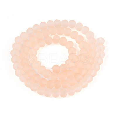 Baking Paint Frosted Glass Beads Strands FGLA-N003-6mm-07-1