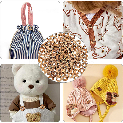 Undyed Wood Connectors Charms WOOD-BC0001-06-1