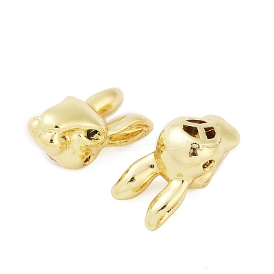 Brass Micro Pave Cubic Zirconia Beads KK-L235-03G-1