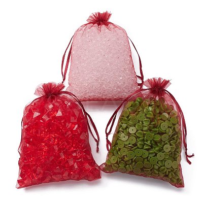 Organza Gift Bags with Drawstring OP-R016-13x18cm-03-1