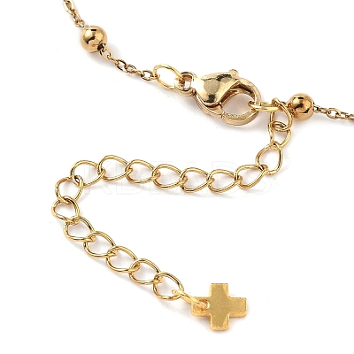 2Pcs 2 Colors 304 Stainless Steel Round Ball Cable Chain Bracelet Making AJEW-JB01331-1