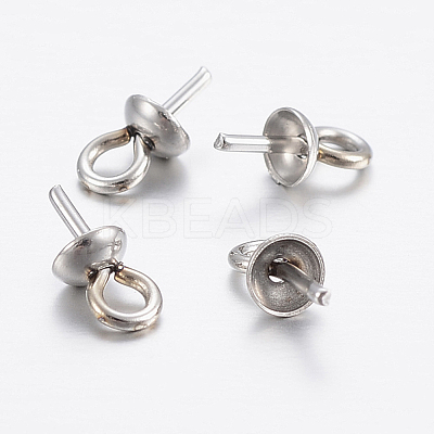 304 Stainless Steel Cup Pearl Peg Bails Pin Pendants X-STAS-H452-01P-1