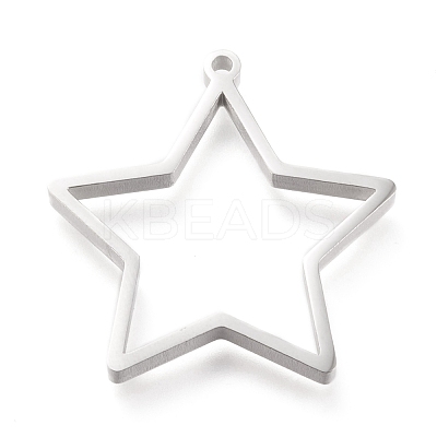 Non-Tarnish 304 Stainless Steel Open Back Bezel Pendants STAS-K208-11P-A-1