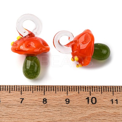 Handmade Lampwork Pendants LAMP-M02-01Y-1