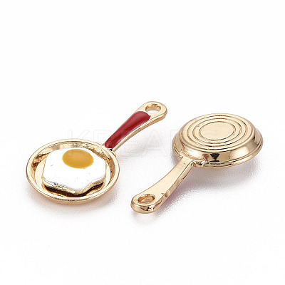 Rack Plating Alloy Enamel Pendants X-ENAM-N055-031-A01-NR-1