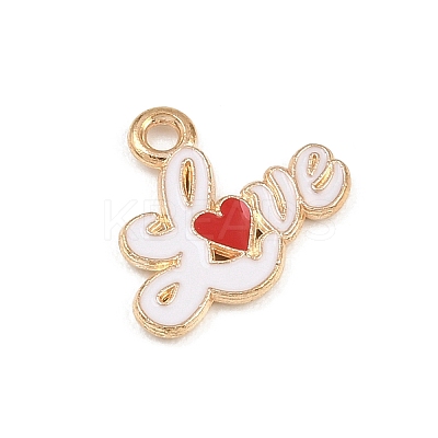 Valentine's Day Alloy Enamel Pendants ENAM-I084-01KCG-26-1