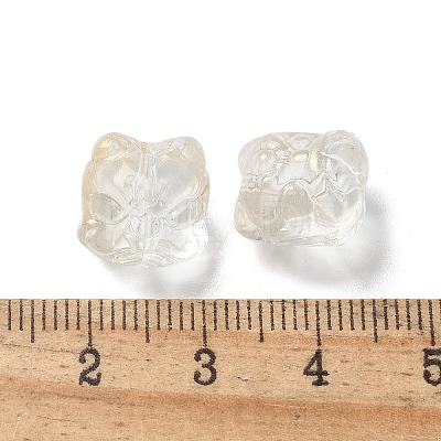 Baking Paint Transparent Glass Beads GLAA-C035-01R-1