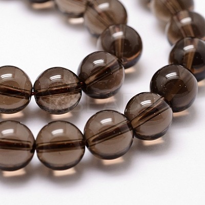 Natural Smoky Quartz Bead Strands G-G735-28-12mm-1