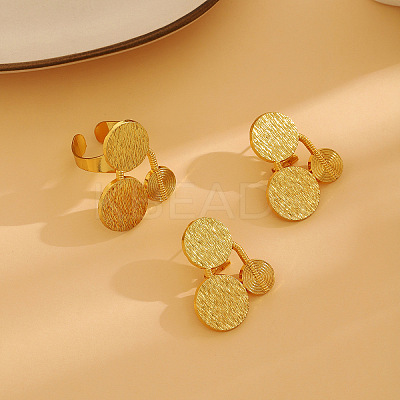 Alloy Stud Earrings & Cuff Rings FS-WGD31BF-03-1