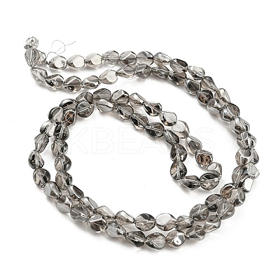 Pearl Luster Plated Electroplate Transparent Glass Beads Strands EGLA-G037-04A-PL01-1