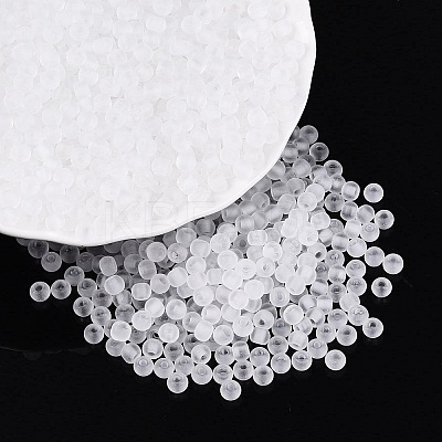 FGB Frosted Transparent Glass Seed Beads SEED-N013-02A-01-1